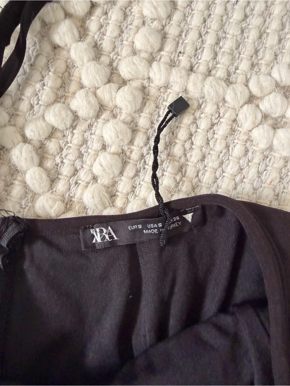 Zara Black Midi Skirt with Waist Wrap Detail